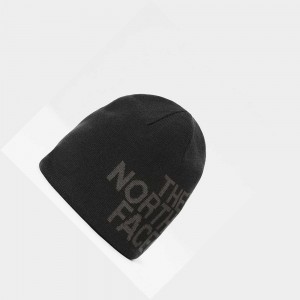 Gorro The North Face Reversible Tnf Banner Hombre Negros Grises | 42309-PCEA
