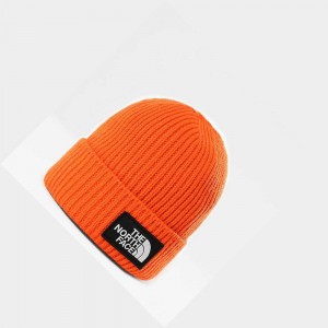 Gorro The North Face Tnf Logo Box Cuffed Hombre Rojos Naranjas | 78592-RHKQ