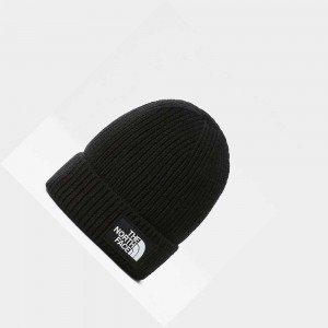Gorro The North Face Tnf Logo Box Cuffed Mujer Negros | 46170-HBPS