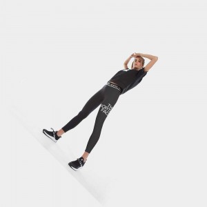 Leggins The North Face Flex Mid Rise Mujer Negros Blancos | 51297-PNSB