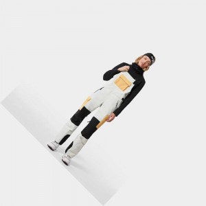 Pantalon Esquí The North Face Dragline Bib Mujer Blancos Negros | 61709-QPUK