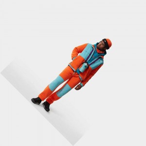 Pantalon The North Face Denali Hombre Rojos Naranjas Azules | 93210-JCRK
