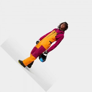 Pantalon The North Face Dragline Bib Hombre Naranjas Rosas Negros | 69178-WAQT