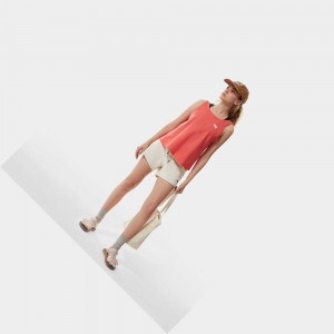 Short The North Face Graphic Logo Mujer Blancos | 75164-TEDJ