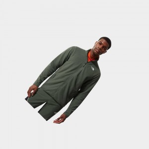 Sudadera The North Face 100 Glacier Full-zip Fleece Hombre Verde Oliva Verdes | 89342-LIYP