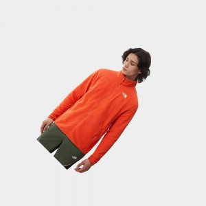 Sudadera The North Face 100 Glacier Full-zip Fleece Hombre Naranjas | 54861-WJNA