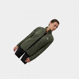 Sudadera The North Face 100 Glacier Full-zip Fleece Mujer Verde Oliva Verdes | 29107-PMTL