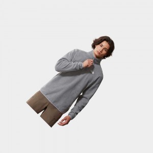 Sudadera The North Face 100 Glacier Quarter-zip Fleece Hombre Grises | 86437-HGZY