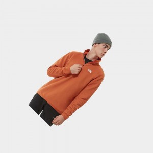 Sudadera The North Face 100 Glacier Quarter-zip Fleece Hombre Naranjas | 59246-UXKG