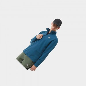 Sudadera The North Face 100 Glacier Quarter-zip Fleece Hombre Azules | 61902-SGJZ