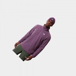 Sudadera The North Face 100 Glacier Quarter-zip Fleece Hombre Morados | 59368-KBMI