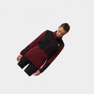Sudadera The North Face Diablo Midlayer Quarter-zip Fleece Mujer Rojos Negros | 72638-RZGE