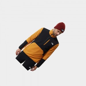 Sudadera The North Face Glacier Pro Quarter-zip Fleece Hombre Amarillos Negros | 19870-ZBAD
