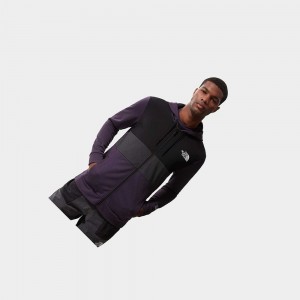 Sudadera The North Face Mountain Athletics Overlay Fleece Hombre Morados Oscuro | 31685-SVXP