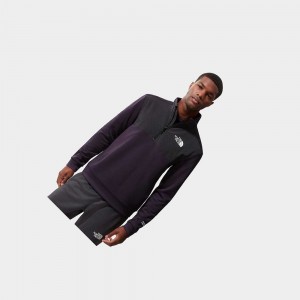 Sudadera The North Face Mountain Athletics Quarter-zip Fleece Hombre Morados Oscuro | 08236-IBEA