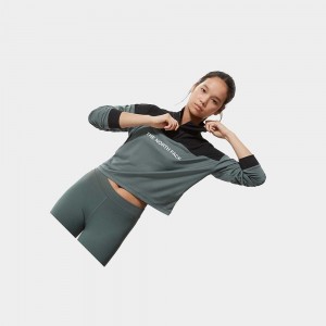 Sudadera The North Face Mountain Athletics 1/4 Zip Top Mujer Verdes | 38061-GLYI