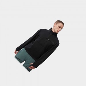 Sudadera The North Face Tagen ¼ Zip Fleece Hombre Negros | 63721-DQZM
