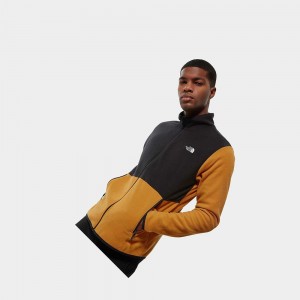 Sudadera The North Face Tka Glacier Fleece Hombre Amarillos Negros | 95027-JUWT