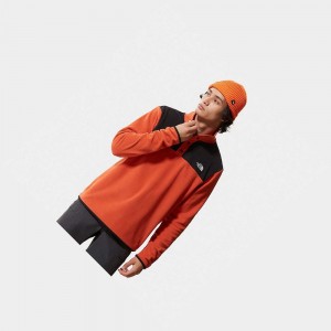 Sudadera The North Face Tka Glacier Snap-neck Fleece Hombre Negros | 40293-PMSD