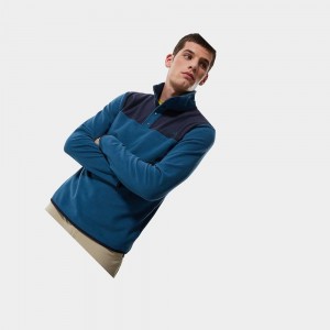 Sudadera The North Face Tka Glacier Snap-neck Fleece Hombre Azules Azul Marino | 07839-GPON