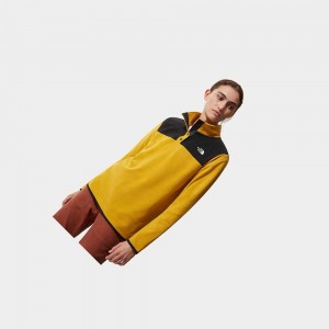 Sudadera The North Face Tka Glacier Snap-neck Fleece Mujer Amarillos Negros | 18267-WEJS