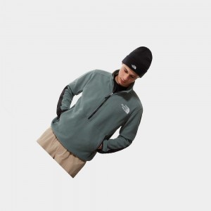 Sudadera The North Face Tka Kataka ½ Zip Fleece Hombre Verdes | 42680-ZITJ