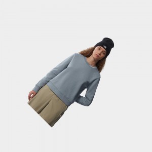 Sudadera The North Face Zumu Crew Neck Pullover Mujer Grises | 20789-SMYD