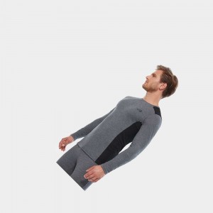 Sudadera con Capucha The North Face Easy Long-sleeve Hombre Grises Negros | 68072-EHQY