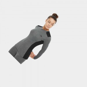 Sudadera con Capucha The North Face Easy Long-sleeve Mujer Grises Negros | 76132-LPUN