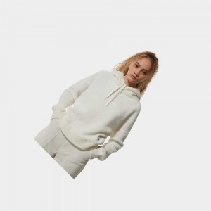 Sudadera con Capucha The North Face Harrison Wool Mujer Blancos | 91827-MXSD