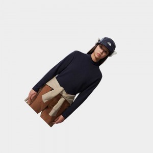 Sudadera con Capucha The North Face Heritage Label Mock Neck Mujer Azul Marino | 47690-LINQ