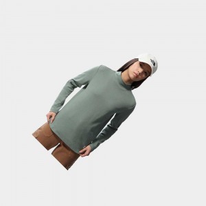 Sudadera con Capucha The North Face Heritage Label Mock Neck Mujer Verdes | 62407-WHSB