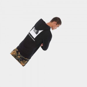 Sudadera con Capucha The North Face Raglan Redbox Hombre Negros Blancos | 46581-YEGX
