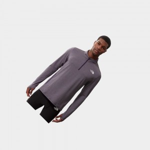 Sudadera con Capucha The North Face Riseway 1/2 Zip Hombre Morados Oscuro | 90351-OCTQ