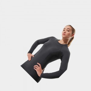Sudadera con Capucha The North Face Sport Long-sleeve Mujer Grises Negros | 58426-CWAT