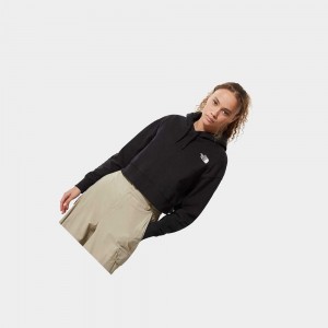 Sudadera con Capucha The North Face Trend Cropped Fleece Mujer Negros | 20749-FCYZ