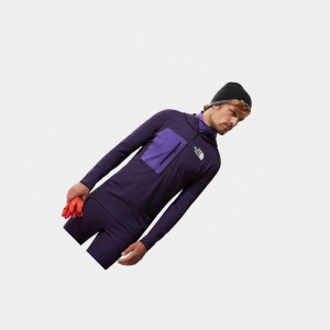 Suéteres The North Face Amk L2 ½ Zip Futurefleece Hombre Negros Rosas Morados | 63015-FOLI