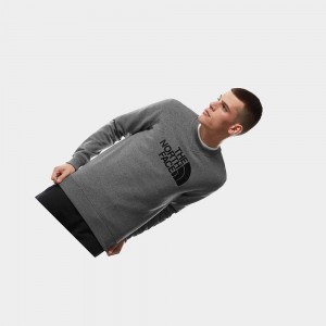 Suéteres The North Face Drew Peak Hombre Grises Negros | 34820-SCYG