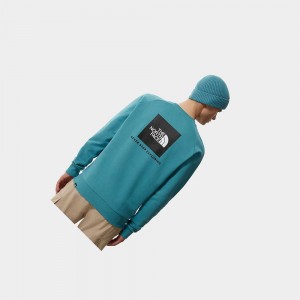 Suéteres The North Face Raglan Redbox Hombre Azules | 12593-KSRP