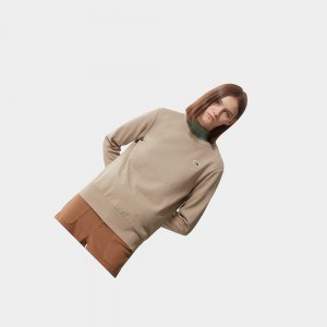 Suéteres The North Face Scrap Graphic Mujer Marrom Claro | 41682-WDQT