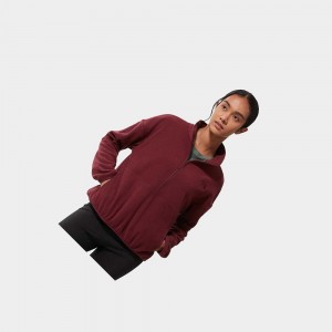 Suéteres The North Face Tka Glacier Cropped Mujer Rojos | 76201-SWKN