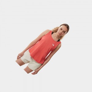 Tank Top The North Face Distorted Logo Mujer Marrom Coral | 31709-KZMD