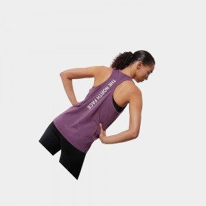Tank Top The North Face Train N Logo Mujer Morados | 71536-OUWP