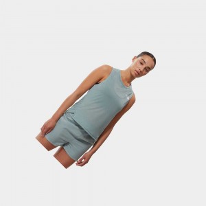 Tank Top The North Face Up With The Sun Mujer Plateados Azules | 75483-IREP